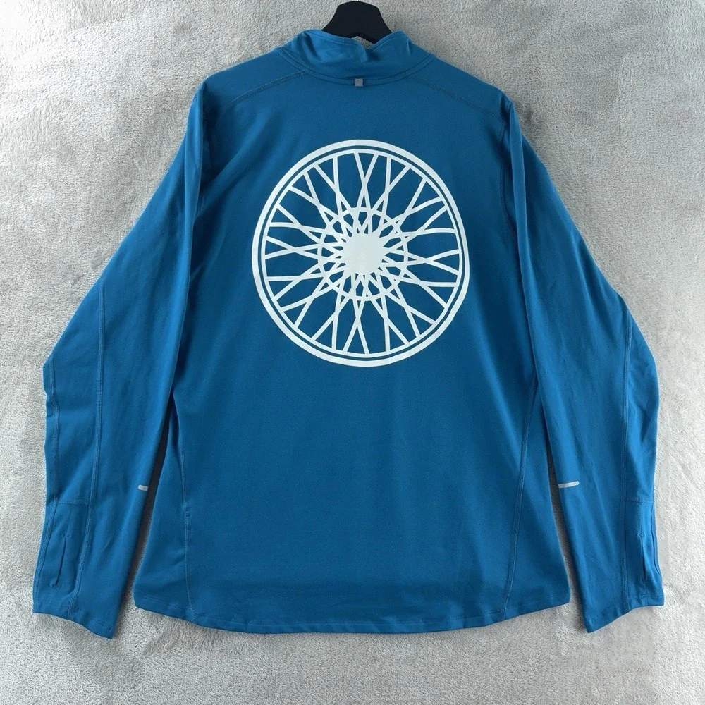 Nike‎ x Soulcycle Quarter Zip Sweater Mens Size Large Blue Long Sleeve